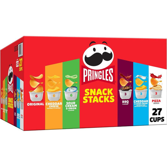 Pringles Potato Crisps Chips, Variety Pack (27 Cups)